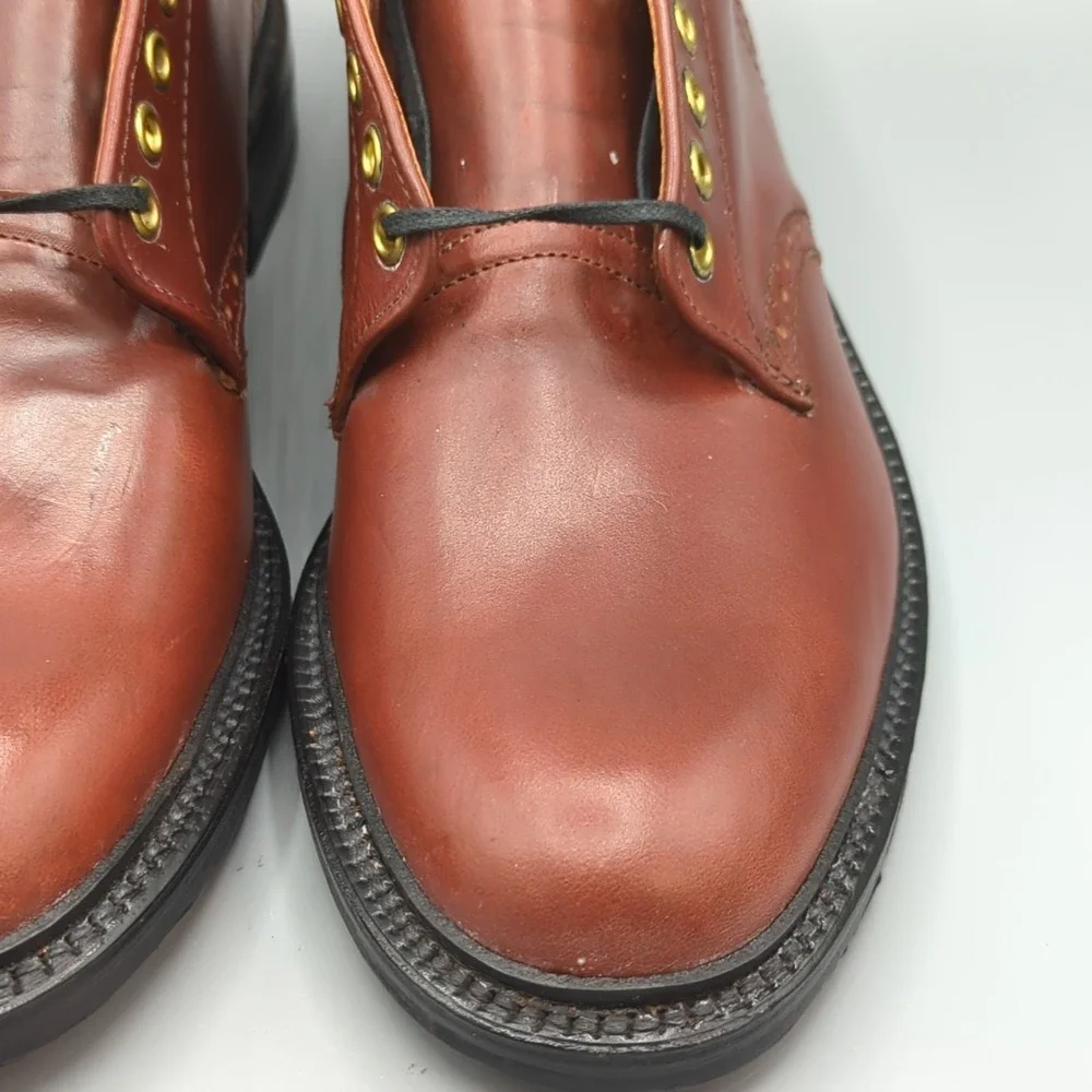 Vintage LL Bean Leather Plain Toe Derby Dress Shoes Mens 10.5 C Brown USA